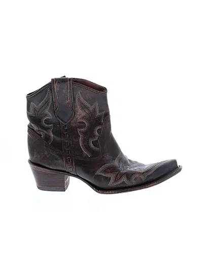 Pre-owned Unbranded Ankle Boots In Brown