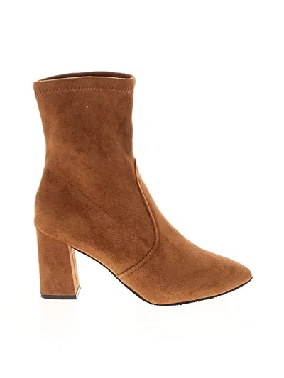 Pre-owned Unbranded Ankle Boots In Brown