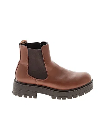Pre-owned Unbranded Ankle Boots In Brown