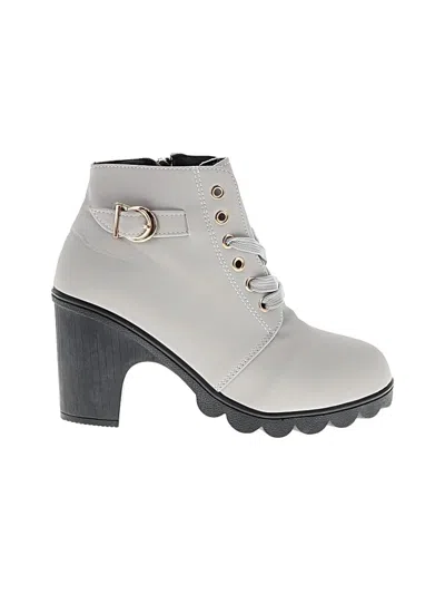Pre-owned Unbranded Ankle Boots In Gray
