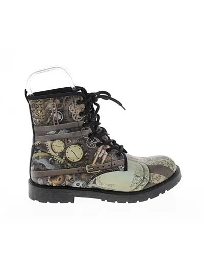 Pre-owned Unbranded Ankle Boots In Green