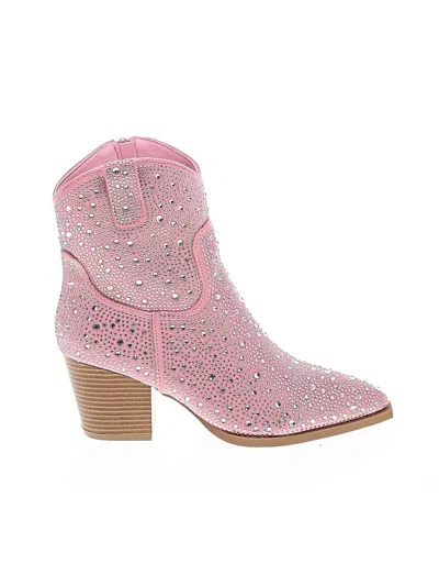 Pre-owned Unbranded Ankle Boots In Pink