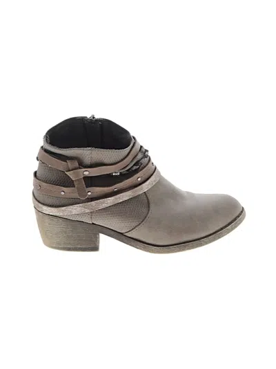Pre-owned Unbranded Ankle Boots In Tan