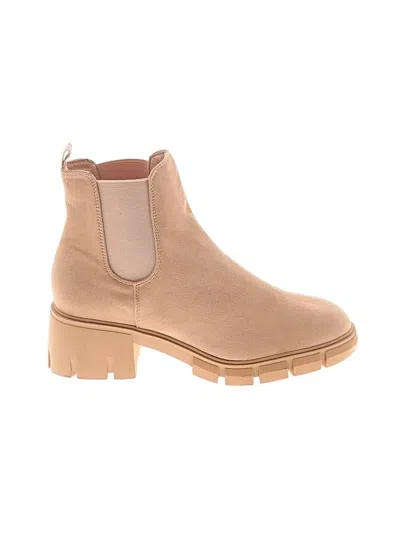 Pre-owned Unbranded Ankle Boots In Tan