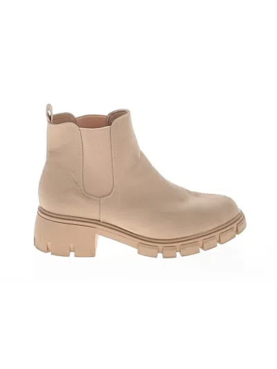 Pre-owned Unbranded Ankle Boots In Tan