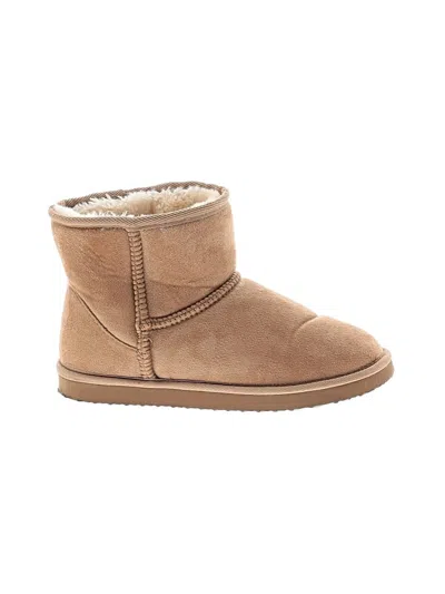 Pre-owned Unbranded Ankle Boots In Tan