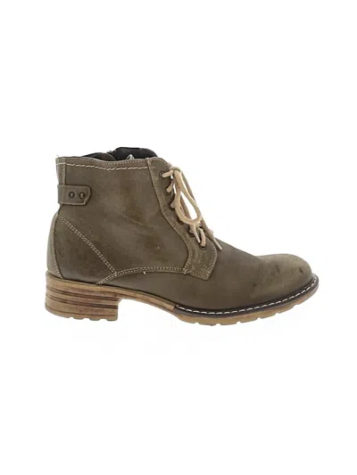 Pre-owned Unbranded Ankle Boots In Tan