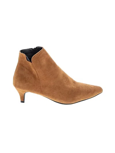 Pre-owned Unbranded Ankle Boots In Tan