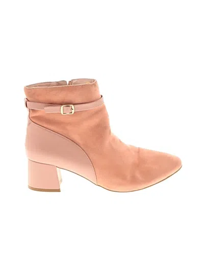 Pre-owned Unbranded Ankle Boots In Tan