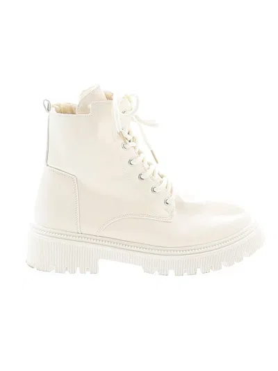 Pre-owned Unbranded Ankle Boots In White