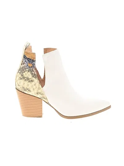 Pre-owned Unbranded Ankle Boots In White