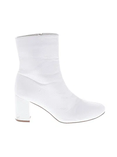 Pre-owned Unbranded Ankle Boots In White