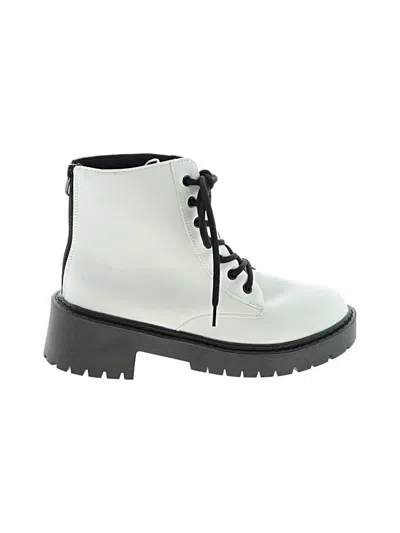 Pre-owned Unbranded Ankle Boots In White