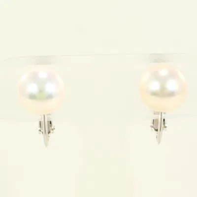 Pre-owned Unbranded Artificial Ivory (14k) Stud Earrings () In White