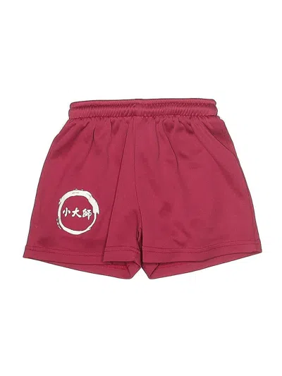 Pre-owned Unbranded Kids' Athletic Shorts In Burgundy