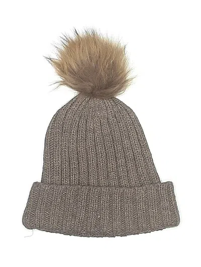 Pre-owned Unbranded Beanie Hat In Brown