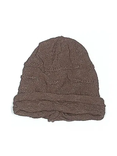 Pre-owned Unbranded Beanie Hat In Brown