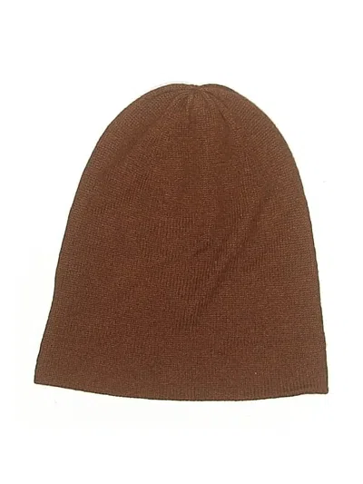 Pre-owned Unbranded Beanie Hat In Brown