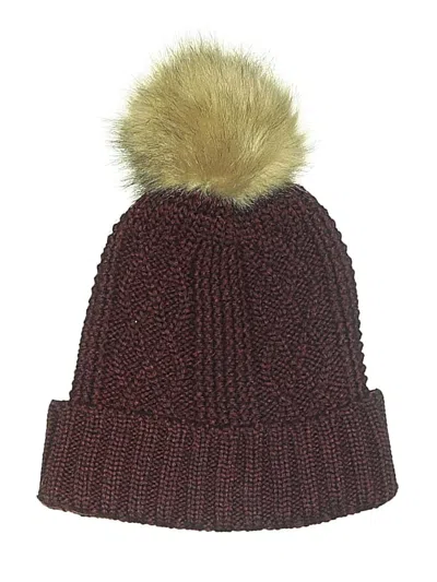 Pre-owned Unbranded Beanie Hat In Brown
