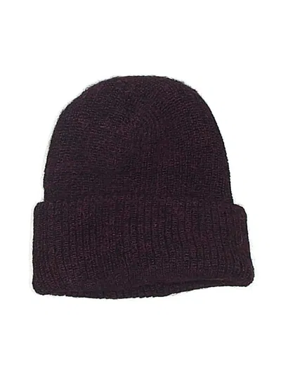 Pre-owned Unbranded Beanie Hat In Burgundy