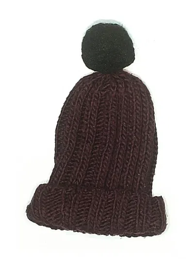 Pre-owned Unbranded Beanie Hat In Burgundy