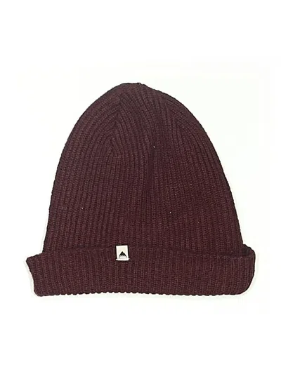 Pre-owned Unbranded Beanie Hat In Burgundy