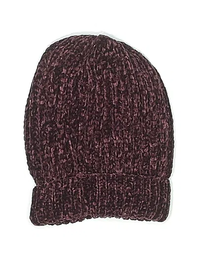 Pre-owned Unbranded Beanie Hat In Burgundy