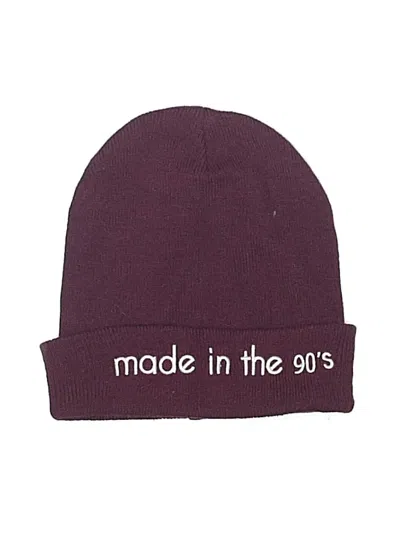 Pre-owned Unbranded Beanie Hat In Burgundy