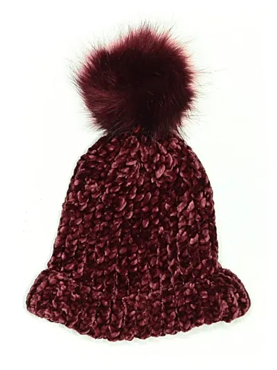 Pre-owned Unbranded Beanie Hat In Burgundy