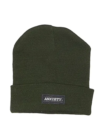 Pre-owned Unbranded Beanie Hat In Green