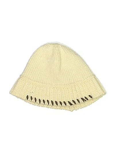 Pre-owned Unbranded Beanie Hat In Ivory