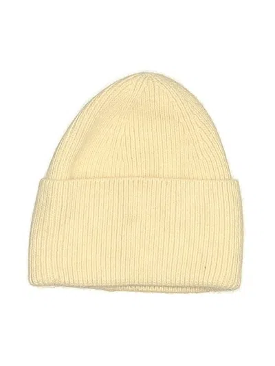 Pre-owned Unbranded Beanie Hat In Ivory