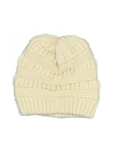 Pre-owned Unbranded Beanie Hat In Ivory