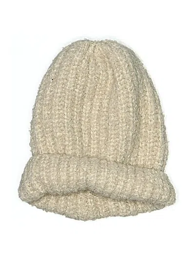 Pre-owned Unbranded Beanie Hat In Ivory