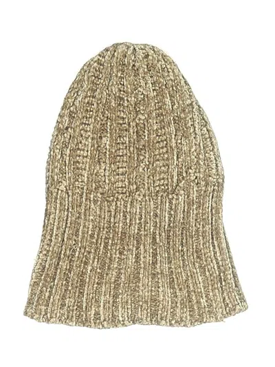 Pre-owned Unbranded Beanie Hat In Tan