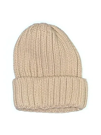 Pre-owned Unbranded Beanie Hat In Tan
