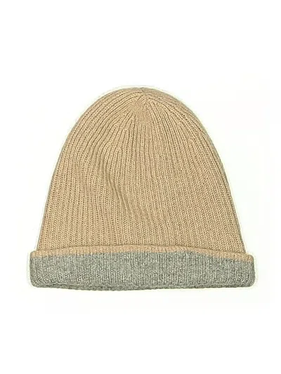 Pre-owned Unbranded Beanie Hat In Tan