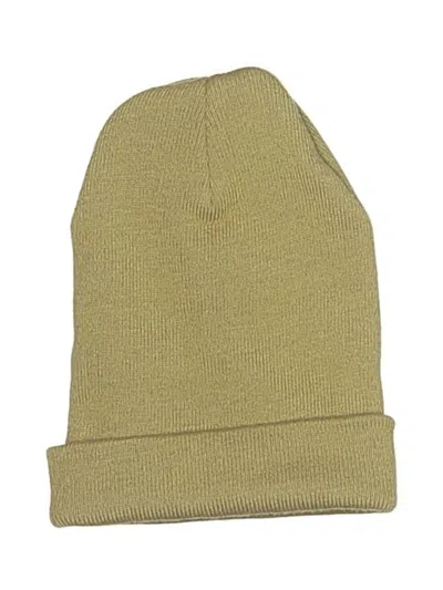 Pre-owned Unbranded Beanie Hat In Tan
