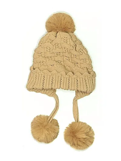 Pre-owned Unbranded Beanie Hat In Tan