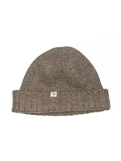 Pre-owned Unbranded Beanie Hat In Tan
