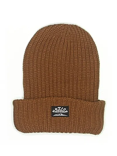 Pre-owned Unbranded Beanie Hat In Tan