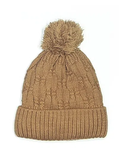 Pre-owned Unbranded Beanie Hat In Tan