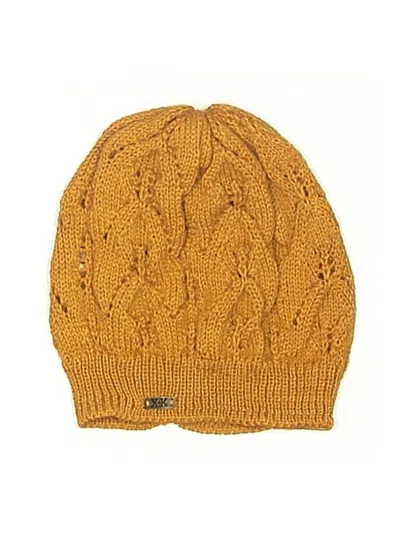 Pre-owned Unbranded Beanie Hat In Tan