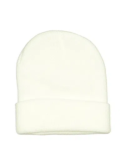 Pre-owned Unbranded Beanie Hat In White