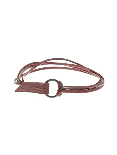 Pre-owned Unbranded Belt In Burgundy