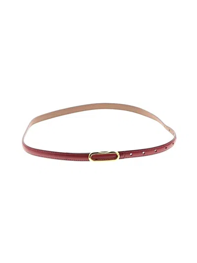 Pre-owned Unbranded Belt In Burgundy