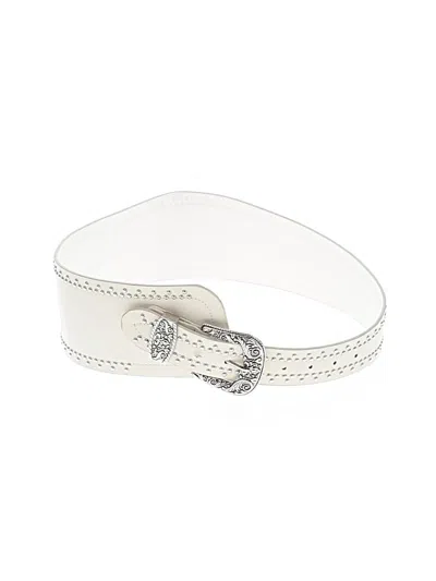 Pre-owned Unbranded Belt In White
