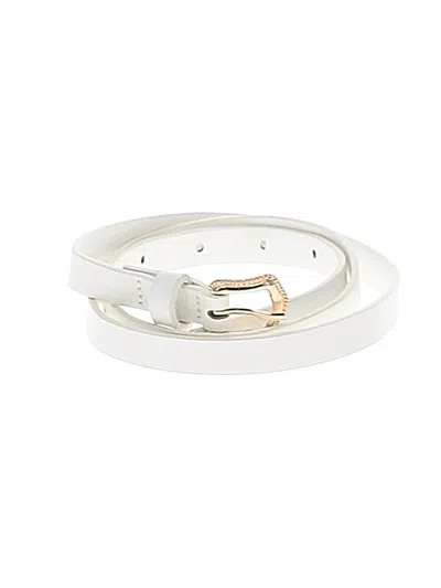 Pre-owned Unbranded Belt In White