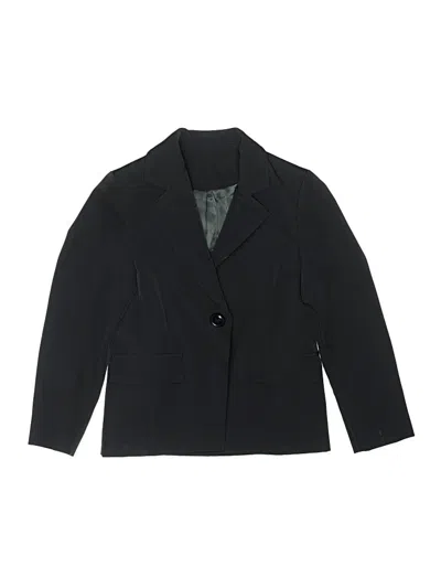 Pre-owned Unbranded Kids' Blazer Jacket In Black