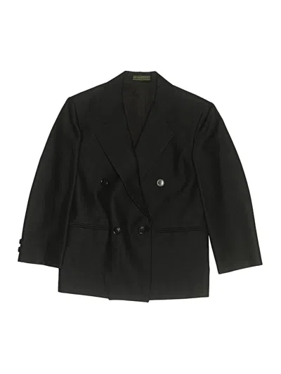 Pre-owned Unbranded Kids' Blazer Jacket In Black